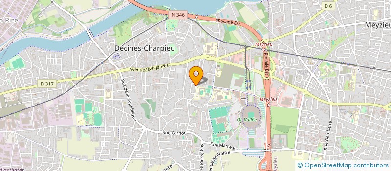 localisation de l'entreprise ASSOCIATION DECINES PRAINET  DECINES-CHARPIEU