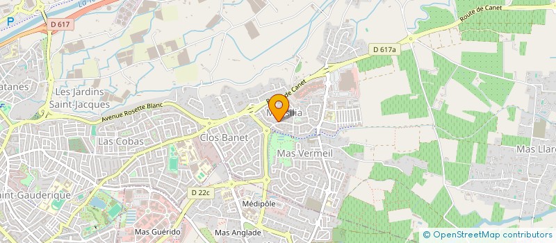 localisation de l'entreprise ASSOCIATION  DECOUVERTE DE L'ENLUMINURE ET DE LA CALLIGRAPHIE AGNETIS  PERPIGNAN