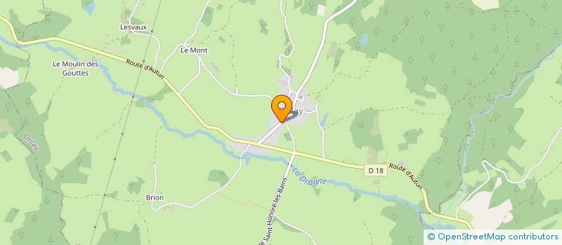 localisation de l'entreprise ASSOCIATION DECOUVERTE ET REHABILITATION DU SUD-MORVAN  ONLAY