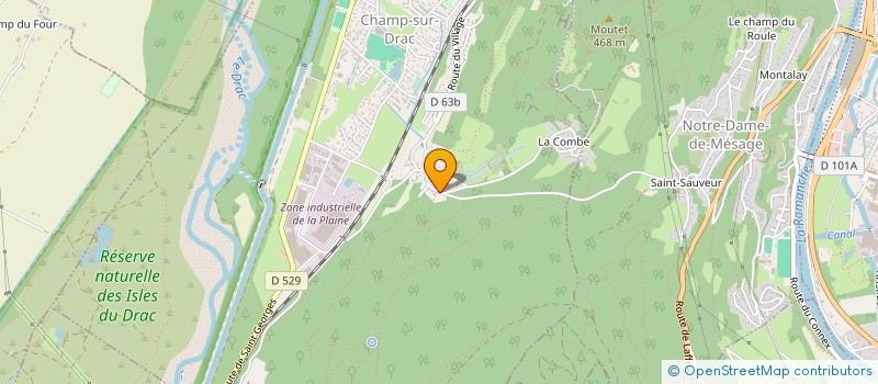 localisation de l'entreprise ASSOCIATION DEFENSE INTERETS HABITANTS CHAMP SUR DRAC ENVIRONS  CHAMP-SUR-DRAC