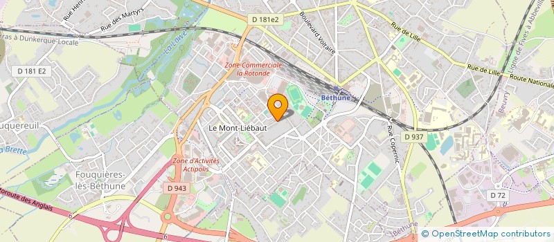 localisation de l'entreprise ASSOCIATION DEGRE 360  BETHUNE