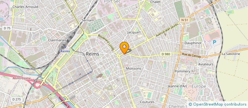 localisation de l'entreprise ASSOCIATION DEHORS, CA BOUGE  REIMS