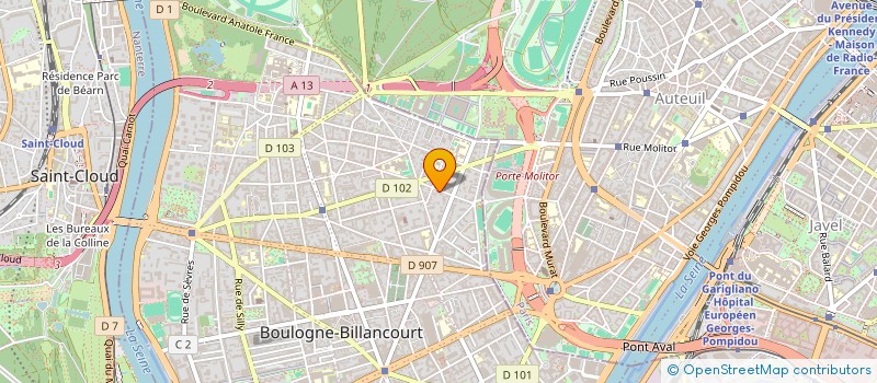 localisation de l'entreprise ASSOCIATION DENTAIRE DE L'ETOILE à BOULOGNE-BILLANCOURT