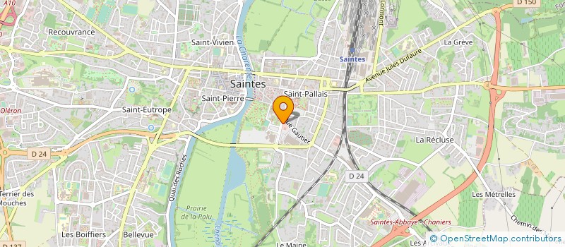 localisation de l'entreprise ASSOCIATION DEPARTEMENTALE D'ENSEIGNEMENT ET DE DEVELOPPEMENT DU SECOURISME DE CHARENTE-MARITIME ( ADEDS17)  SAINTES