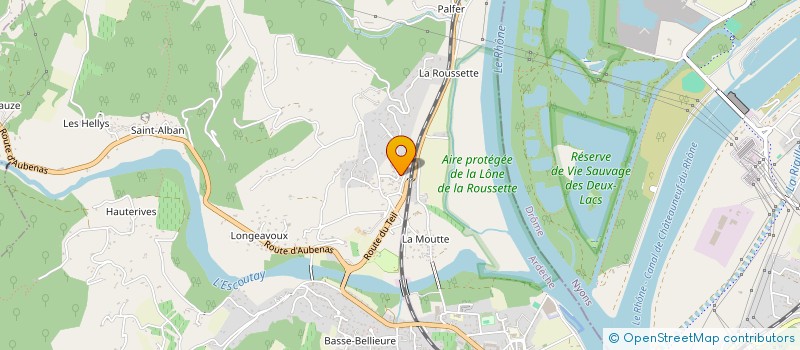 localisation de l'entreprise ASSOCIATION DEPARTEMENTALE D'ENSEIGNEMENT ET DE DEVELOPPEMENT DU SECOURISME DE L'ARDECHE  VIVIERS