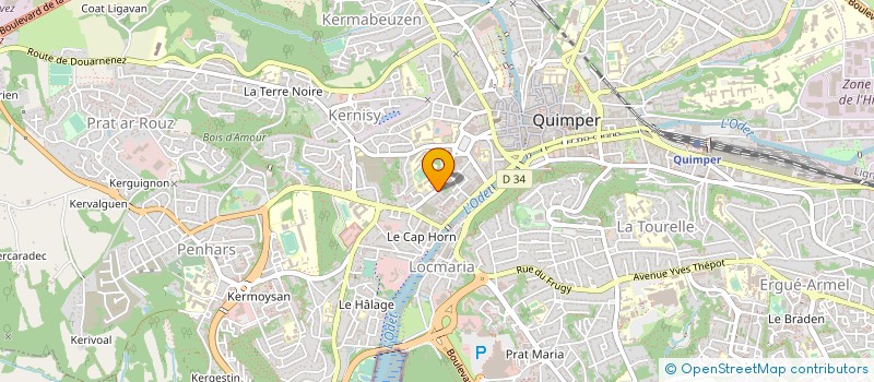 localisation de l'entreprise ASSOCIATION DEPARTEMENTALE D'ENTRAIDE DES PERSONNES ACCUEILLIES A LA PROTECTION DE L'ENFANCE DU FINISTERE à QUIMPER