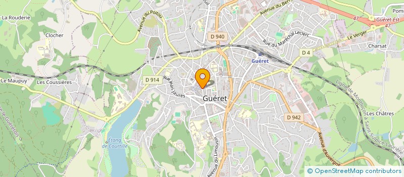 localisation de l'entreprise ASSOCIATION DEPARTEMENTALE D'ENTRAIDE DES PERSONNES ACCUEILLIES EN PROTECTION DE L'ENFANCE DE LA CREUSE à GUERET