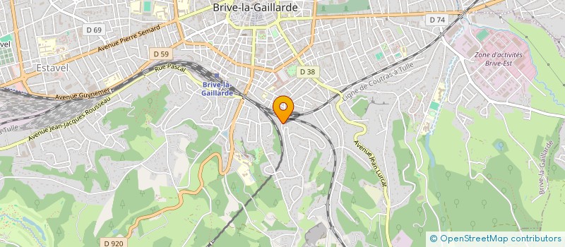 localisation de l'entreprise ASSOCIATION DEPARTEMENTALE DE LA FAMILLE DU CHEMINOT DE LA CORREZE à BRIVE-LA-GAILLARDE