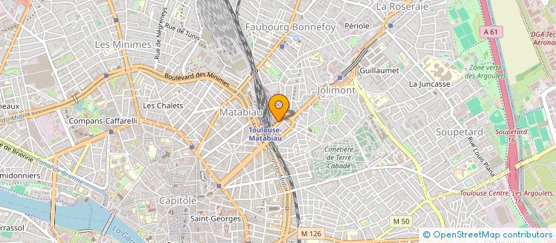 localisation de l'entreprise ASSOCIATION DEPARTEMENTALE DE LA FAMILLE DU CHEMINOT DE LA HAUTE-GARONNE à TOULOUSE