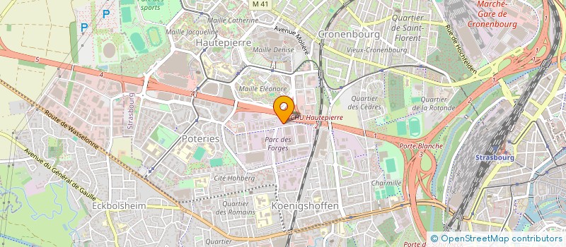localisation de l'entreprise ASSOCIATION DEPARTEMENTALE DE REPONSE A L'URGENCE 67 à STRASBOURG