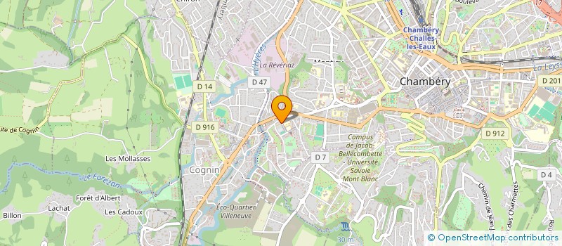 localisation de l'entreprise ASSOCIATION DEPARTEMENTALE DE SAVOIE OFFICE CENTRAL DE LA COOPERATION A L ECOLE - O.C.C.E.  CHAMBERY