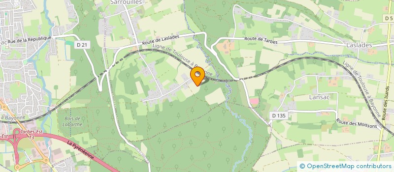 localisation de l'entreprise ASSOCIATION DEPARTEMENTALE DE TOURISME EN VELO TOUT-TERRAIN DES HAUTES-PYRENEES  SARROUILLES