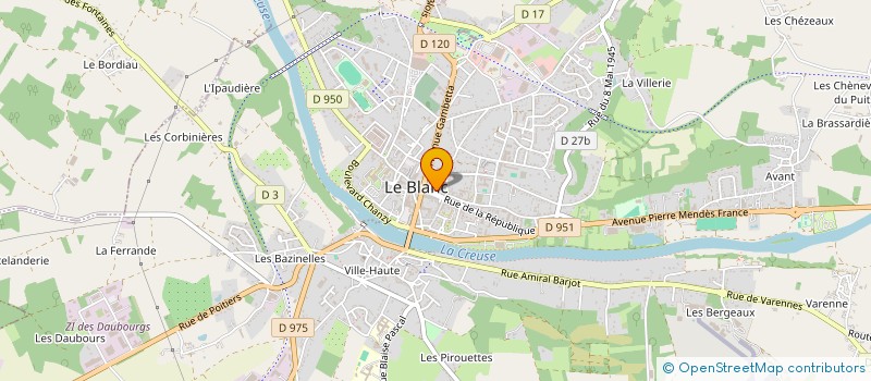 localisation de l'entreprise ASSOCIATION DEPARTEMENTALE DES AMIS DES MOULINS DE L'INDRE à LE BLANC