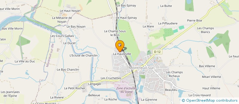 localisation de l'entreprise ASSOCIATION DEPARTEMENTALE DES ANCIENS ET AMIS DE L INDOCHINE (ADAI)  MONTREUIL-SUR-ILLE