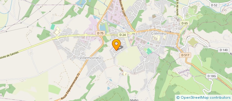 localisation de l'entreprise ASSOCIATION DEPARTEMENTALE DES ASSISTANTES MATERNELLES DE L'ISERE  VILLEMOIRIEU