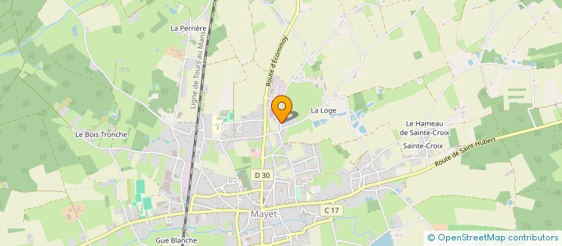 localisation de l'entreprise ASSOCIATION DEPARTEMENTALE DES CHASSEURS DE GIBIER D'EAU DE LA SARTHE  MAYET