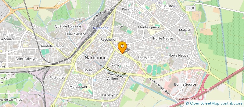 localisation de l'entreprise ASSOCIATION DEPARTEMENTALE DES CHASSEURS DE GRAND GIBIER DE L'AUDE - ADCGC DE L'AUDE  NARBONNE