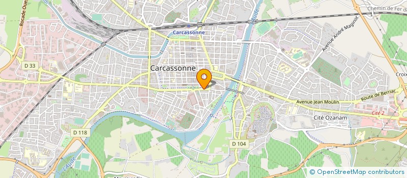 localisation de l'entreprise ASSOCIATION DEPARTEMENTALE DES CINES-CLUBS AUDOIS  CARCASSONNE