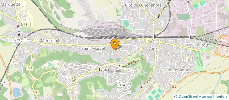 localisation de l'entreprise ASSOCIATION DEPARTEMENTALE DES COMBATTANTS PRISONNIERS DE GUERRE ET COMBATTANTS D ALGERIE TUNISIE MARO T.O.E. ET VEUVES à LAON