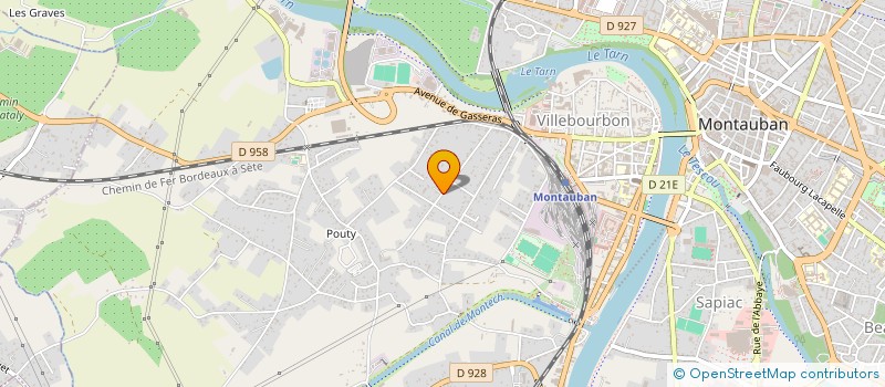 localisation de l'entreprise ASSOCIATION DEPARTEMENTALE DES DECORES DU TRAVAIL DE TARN ET GARONNE  MONTAUBAN