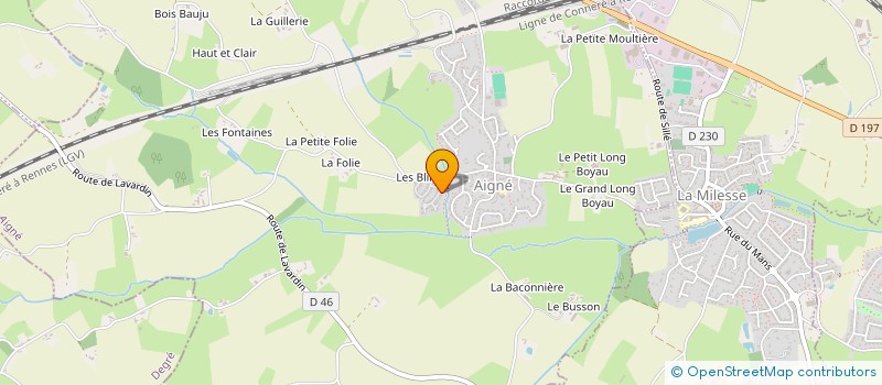 localisation de l'entreprise ASSOCIATION DEPARTEMENTALE DES ELUS LIEE AUX NUISANCES DE LA LIGNE LGV/BPL à LA MILESSE
