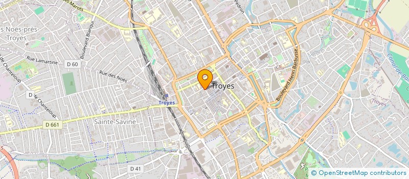 localisation de l'entreprise ASSOCIATION DEPARTEMENTALE DES FRANCAS DE L'AUBE  SAINTE-SAVINE