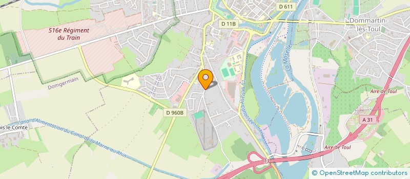 localisation de l'entreprise ASSOCIATION DEPARTEMENTALE DES GARDES PARTICULIERS PECHE ET DOMAINE PUBLIC ROUTIER DE MEURTHE-ET-MOSELLE  TOUL