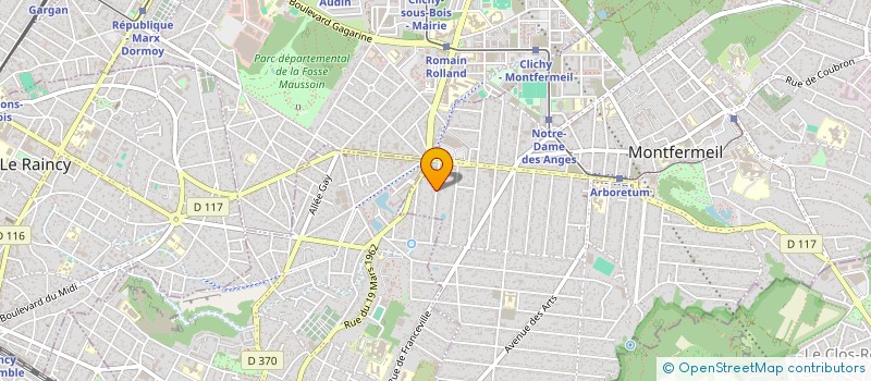 localisation de l'entreprise ASSOCIATION DEPARTEMENTALE DES GENS DU VOYAGE NOMADES ET SEDENTAIRES DE SEINE ST DENIS à MONTFERMEIL