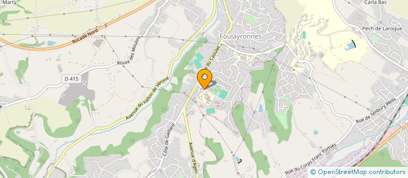 localisation de l'entreprise ASSOCIATION DEPARTEMENTALE DES JEUNES SAPEURS POMPIERS DE LOT ET GARONNE  FOULAYRONNES