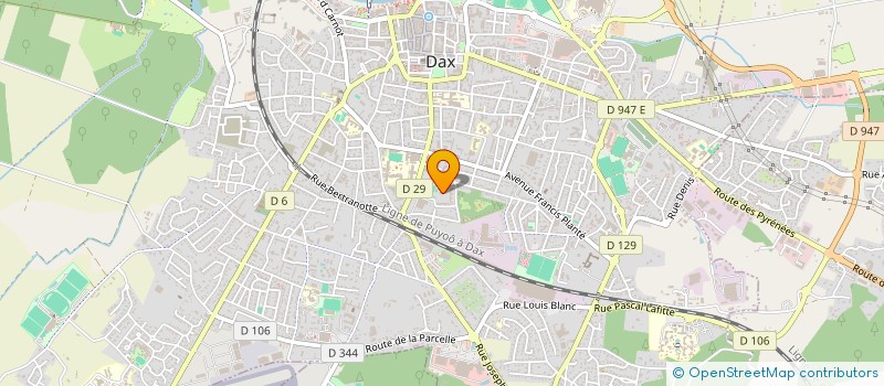 localisation de l'entreprise ASSOCIATION DEPARTEMENTALE DES JEUNESSES MUSICALES DE FRANCE DES LANDES  DAX