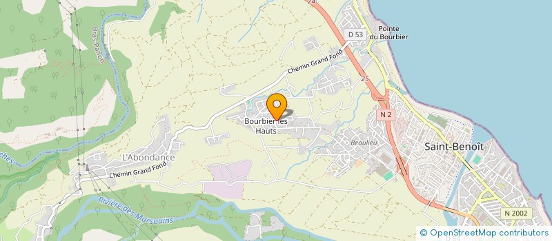 localisation de l'entreprise ASSOCIATION DEPARTEMENTALE DES PECHEURS AMATEURS AUX ENGINS ET FILETS 974 à SAINT-BENOIT