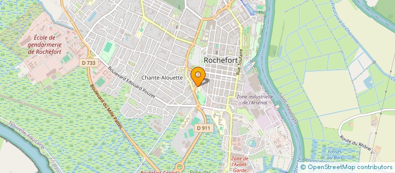 localisation de l'entreprise ASSOCIATION DEPARTEMENTALE DES REEDUCATEURS DE L'EDUCATION NATIONALE  ROCHEFORT