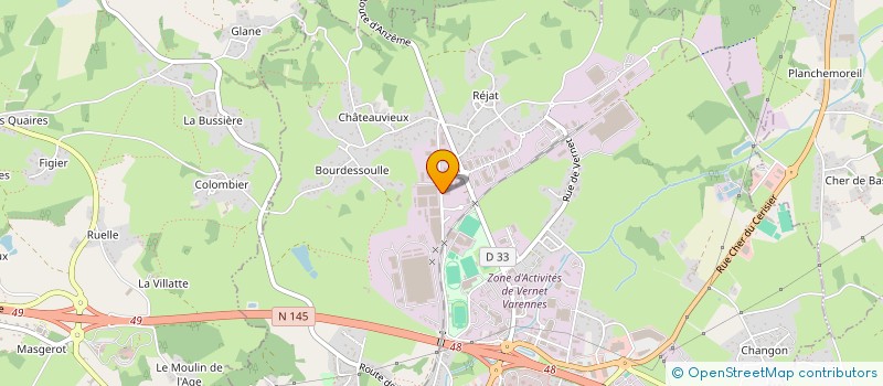 localisation de l'entreprise ASSOCIATION DEPARTEMENTALE DES RESTAURANTS DU COEUR - RELAIS DU COEUR DE LA CREUSE à GUERET