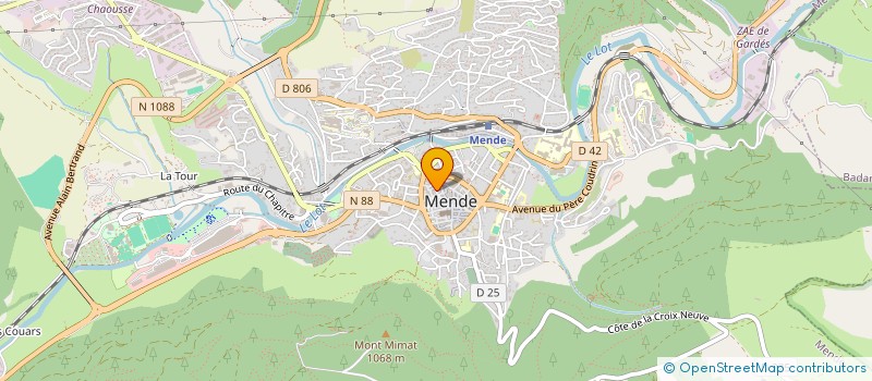 localisation de l'entreprise ASSOCIATION DEPARTEMENTALE DES VEUVES ET VEUFS DE LOZERE à MENDE