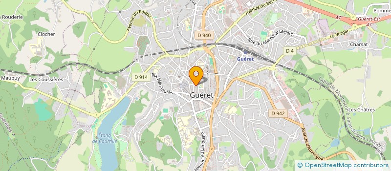 localisation de l'entreprise ASSOCIATION DEPARTEMENTALE POUR L'ENGAGEMENT CITOYEN AU COLLEGE EN CREUSE à GUERET