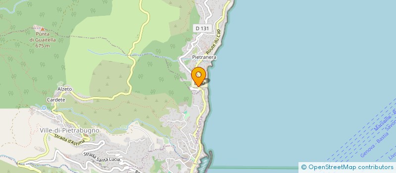 localisation de l'entreprise ASSOCIATION DEPARTEMENTALE POUR L'ORGANISATION DE LA PERMANENCE DES SOINS DES MEDECINS LIBERAUX DE LA HAUTE-CORSE ADOPS- à VILLE-DI-PIETRABUGNO