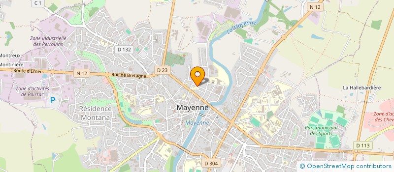 localisation de l'entreprise ASSOCIATION DEPARTEMENTALE POUR UNE COOPERATION EUROPEENNE EN MAYENNE - EUROMAYENNE à MAYENNE