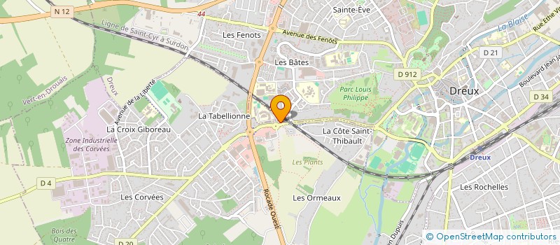 localisation de l'entreprise ASSOCIATION DERRIERE LES MURS à DREUX
