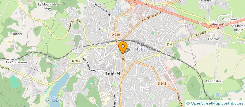 localisation de l'entreprise ASSOCIATION DES ACCIDENTES DE LA VIE GROUPEMENT DE LA CREUSE  GUERET