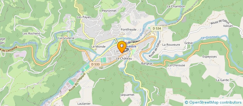 localisation de l'entreprise ASSOCIATION DES ACCIDENTES DE LA VIE - SECTION DE LAMASTRE à LAMASTRE