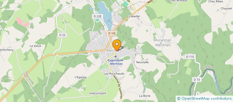 localisation de l'entreprise ASSOCIATION DES ACTEURS DE SANTE DU PAYS D'EYGURANDE  MERLINES