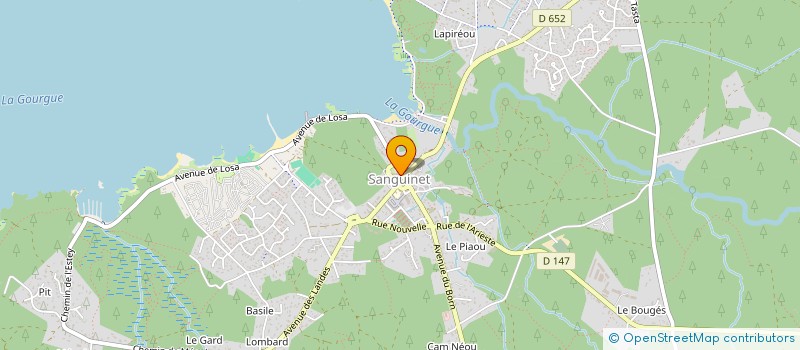 localisation de l'entreprise ASSOCIATION DES ACTEURS ECONOMIQUES DE SANGUINET  SANGUINET