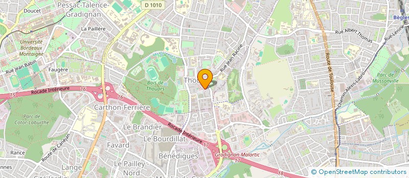 localisation de l'entreprise ASSOCIATION DES AFRICAINS DE LA DISPORA (A.A.D.)  TALENCE