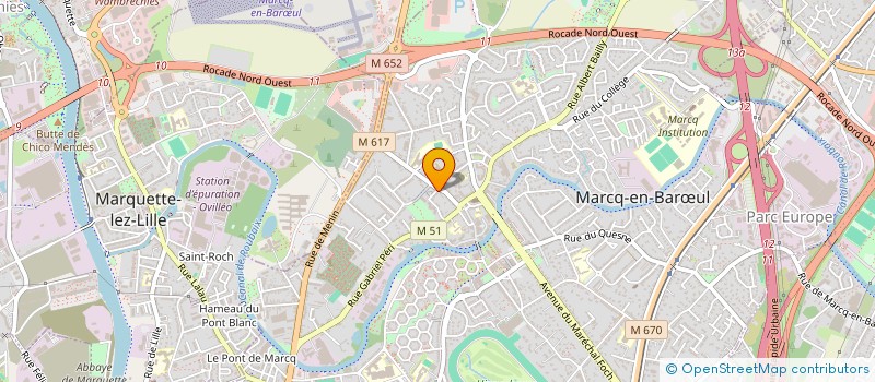 localisation de l'entreprise ASSOCIATION DES AINES DU BOURG à MARCQ-EN-BARŒUL