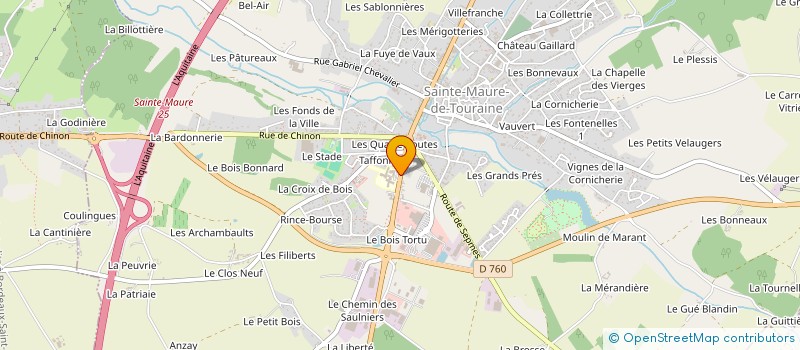 localisation de l'entreprise ASSOCIATION DES AINES DU PSS37 à SAINTE-MAURE-DE-TOURAINE
