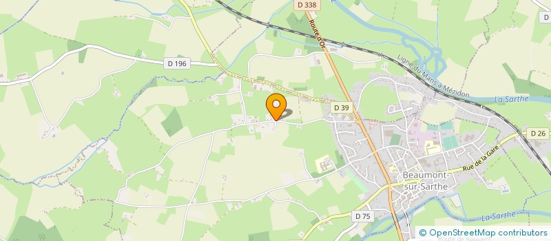 localisation de l'entreprise ASSOCIATION DES ALLUCHONS DU MOULIN DE L'ORIERE  BEAUMONT-SUR-SARTHE