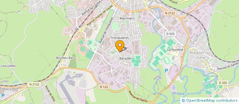 localisation de l'entreprise ASSOCIATION DES AMATEURS DE MINERAUX ET FOSSILES D'AURILLAC  AURILLAC