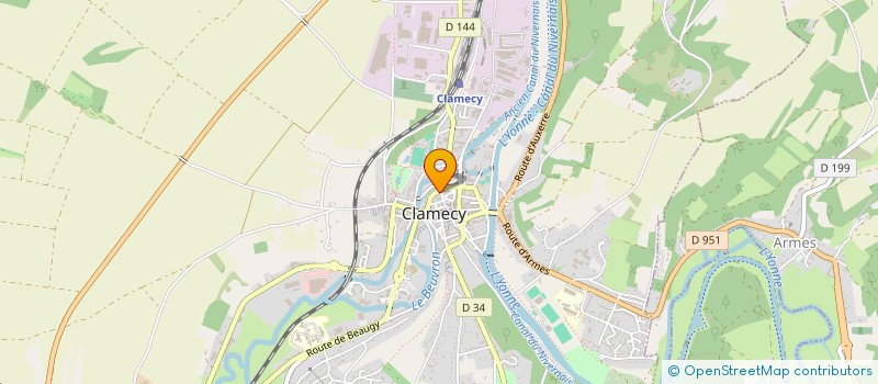 localisation de l'entreprise ASSOCIATION DES AMIS DE CLAUDE TILLIER à CLAMECY