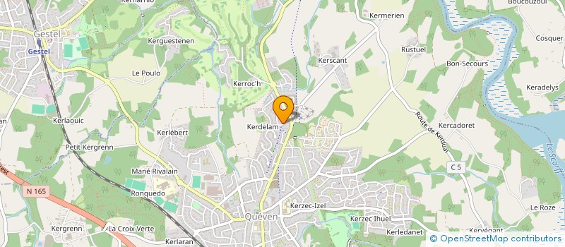 localisation de l'entreprise ASSOCIATION DES AMIS DE KERDELANN  QUEVEN