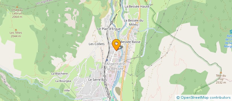 localisation de l'entreprise ASSOCIATION DES AMIS DE L'ARBRE A L'OUVRAGE  L'ARGENTIERE-LA-BESSEE